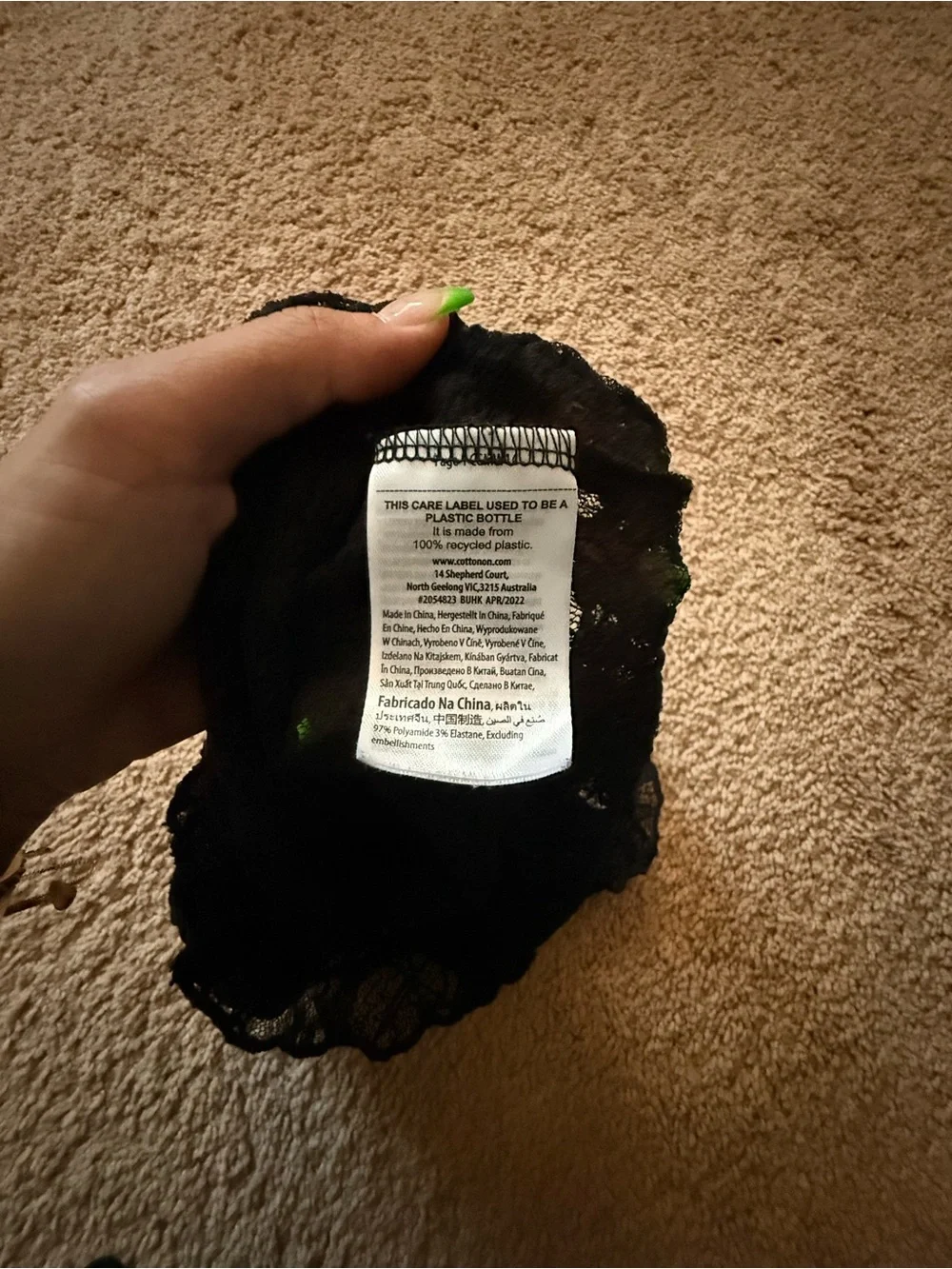Cotton On Black Lace Sleeveless Mock Neck Top - Picture 2 of 4